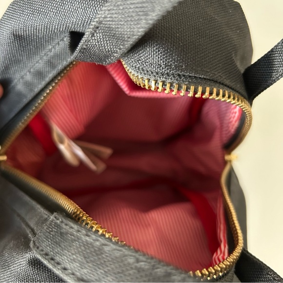 Herschel Nova Black Mini Backpack front zip pocket top zip top handle - Picture 14 of 14